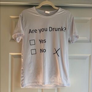 White Graphic T-Shirt with Funny Text